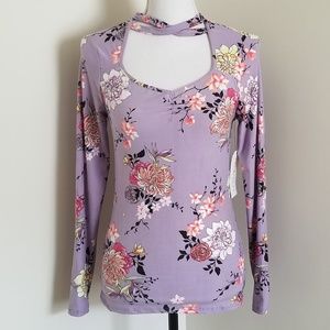 NWT Eye Candy Floral Print Top
